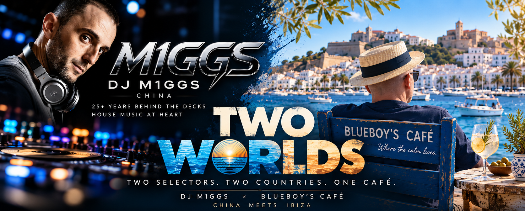 Two Worlds — DJ M1GGS from China meets Blueboy’s Café in Ibiza